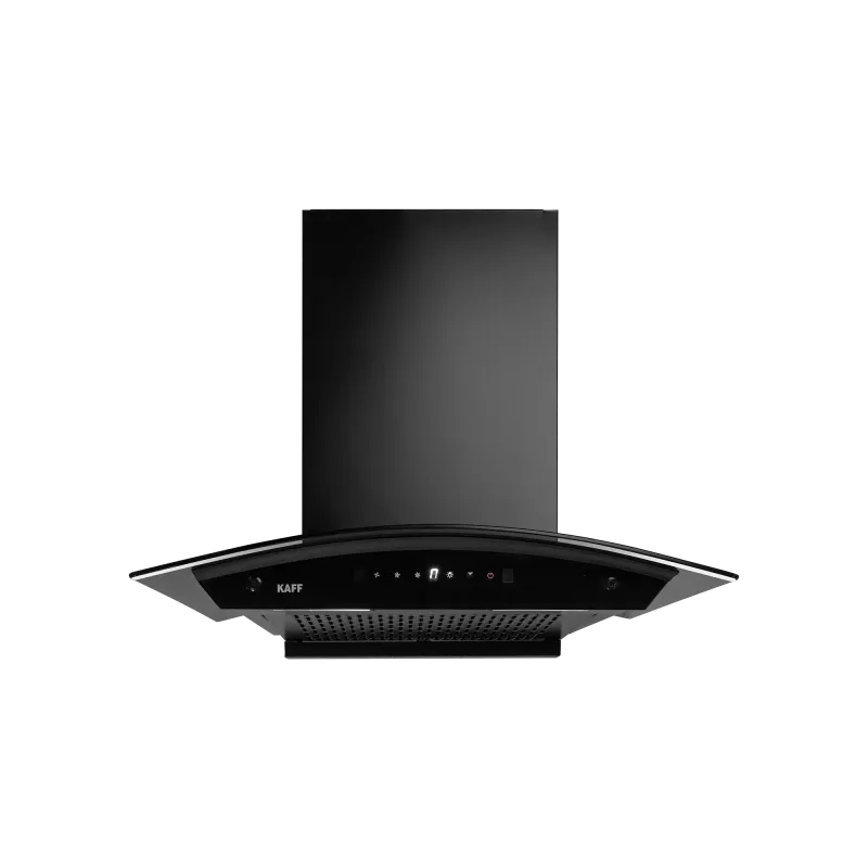 KAFF MAINZ DHC 90 Kitchen Chimney, Black Glass and Digital Display